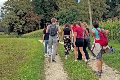 Na poti v gozd / Foto: Mojca Logar