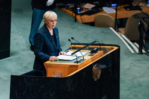 Predsednica republike Nataša Pirc Musar na Generalni skupščini Združenih narodov / Foto: Matjaž Klemenc/uprs