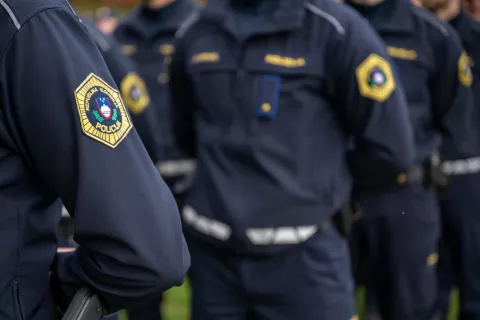 Slovesna zaprisega študentov Višje policijske šole v Tacnu, simbolična fotografija / Foto: Primož Pičulin
