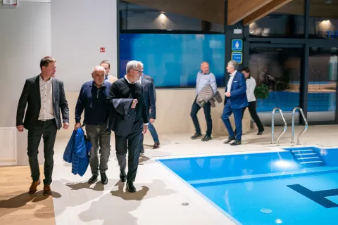 Odprtje prenovljenega plavalnega bazena Železniki / Foto: Simon Benedičič