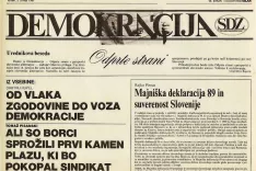 Demokracija, časopis SDZ, izšla kot priloga Gorenjskega glasa, 2. 6. 1989. / Foto: Miha Naglič, Joco Žnidaršič