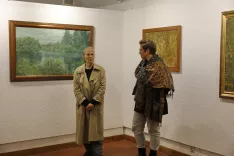 Na odprtju razstave: slikarko Brigito Požegar je predstavila Martina Marenčič. / Foto: Lojze Kalinšek