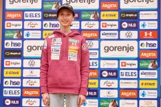 SZS Smučarska zveza Slovenije predstavitev reprezentanc reprezentanca pred sezono tekem FIS in IBU svetovnega pokala sezona 2025/2026 na fotografiji skoki ženske Nika Prevc / Foto: Tina Dokl