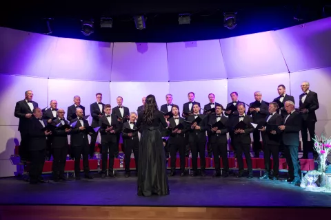 Komorni moški pevski zbor Davorina Jenka, slavnostni koncert "Šel bom tovarša iskat" ob 65-letnici delovanja / Foto: Primož Pičulin