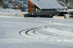 »Driftal« po izteku skakalnic v Planici