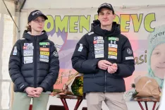 sprejem za Niko in Domna Nika in Domen Prevc Dolenja vas / Foto: Tina Dokl