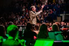 Žiga Kert s Crescendom pred polno dvorano / Foto: Iztok Zupan