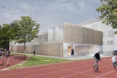 Gradnja nove telovadnice pri Osnovni &scaron;oli &Scaron;kofja Loka Mesto se začenja te dni, zaključila pa se bo drugo leto. / Foto: Arhiv Občine &Scaron;kofja Loka