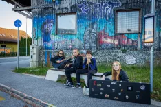 Zasedbo Godzilla sestavljajo Katju&scaron;a Zupin Muzik, Svit Bolka, Nace Zav&scaron;ek in Oskar Toman. / Foto: Arhiv Skupine