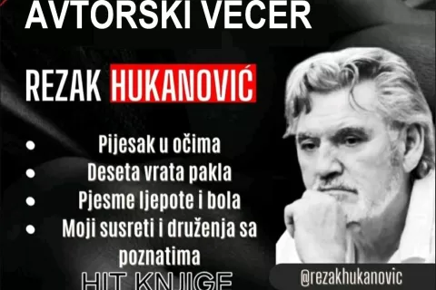 Povabilo na avtorski večer Rezaka Hukanovića / Foto: Arhiv Zkd