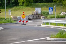 Občina Žirovnica Kroži&scaron;če Vrba o zaključenih delih - čaka na obvoz / Foto: Nik Bertoncelj