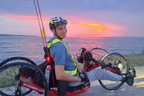 Igor Plohl rad tudi kolesari. / Foto: Osebni Arhiv