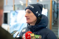 Smučarski skoki trening slovenska ženska in mo&scaron;ka reprezentanca Planica december 2025Na fotografiji Domen Prevc smučarski skakalec in svetovni rekorder / Foto: Nik Bertoncelj