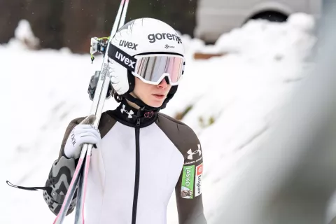 Smučarski skoki trening slovenska ženska in mo&scaron;ka reprezentanca Planica december 2025Na fotografiji Nika Prevc smučarska skakalka in svetovna rekorderka / Foto: Nik Bertoncelj