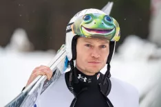 Smučarski skoki trening slovenska ženska in mo&scaron;ka reprezentanca Planica december 2025Na fotografiji Anže Lani&scaron;ek - Žaba smučarski skakalec / Foto: Nik Bertoncelj
