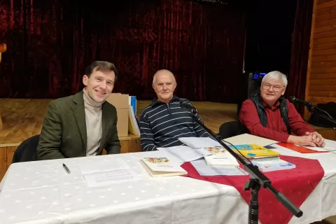 Od leve David Ahačič, Anton Kramarič in Janez Kikel / Foto: Suzana P. Kovačič