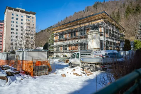 Gradnja Vrtec Jesenice enota Julke Pibernik 14.1.2026 / Foto: Nik Bertoncelj