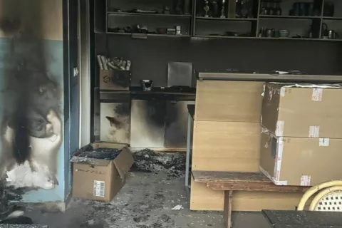 Požar v prostorih Nogometnega kluba Kamnik / Foto: Fb Nk Kamnik