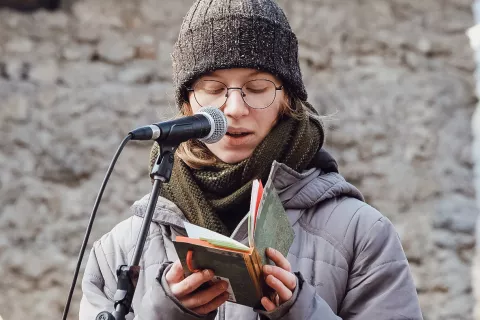 Branje poezije / Foto: Ma&scaron;a Pirc