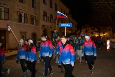 Svečano odprtje in razglasitev rezultatov 50. Pokal Loka 2025, na fotografiji parada udeležencev skozi mesto / Foto: Primož Pičulin