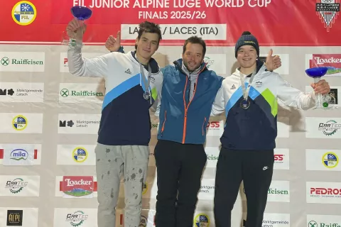 Brata Vid in Žiga Kralj z očetom Borutom / Foto: Osebni Arhiv