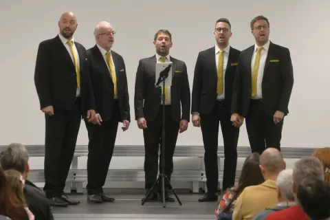 Kvintet Vintgar je nastopil prvi / Foto: Alenka Brun