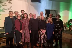 Ustvarjalci literarnega večera Pesmi iz domačega predala v Dupljah. / Foto: Jože Ko&scaron;njek