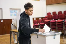 Volitve v državni zbor 2026 glasovanje voli&scaron;če Sv. Duh &Scaron;kofja loka / Foto: Tina Dokl