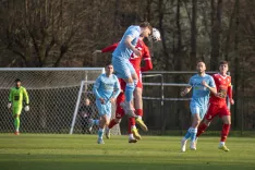 Nogometa&scaron;i Triglava (v modrih dresih) so bili bolj&scaron;i od Slovana. / Foto: Matic Zorman