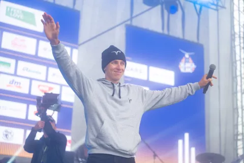 S klanca v klanc Pogi Challange 2025 kolesarska tekmaTadej Pogačar kolesar / Foto: Nik Bertoncelj