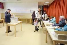 Volitve v državni zbor 2026 glasovanje voli&scaron;če KS Stara Loka Podlubnik &Scaron;kofja loka / Foto: Tina Dokl