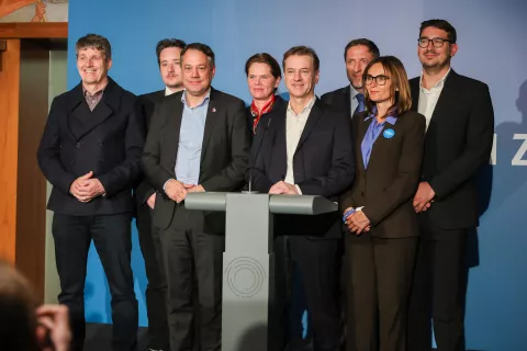 Volitve v državni zbor 2026 DZ stranka Gibanje Svoboda Robert Golob / Foto: Tina Dokl