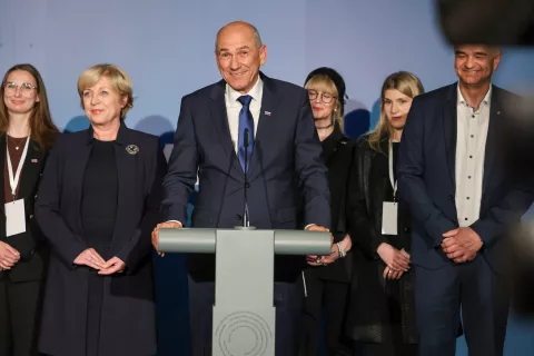 Volitve v državni zbor 2026 DZ stranka SDS Janez Jan&scaron;a / Foto: Tina Dokl