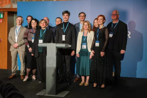 Volitve v državni zbor 2026 DZ stranka Levica Vesna Luka Mesec / Foto: Tina Dokl