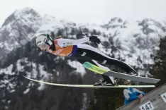 V Planici so prvič letele tudi skakalke (na fotografiji Nika Vodan). Na Letalnici bratov Gori&scaron;ek bodo znova tekmovale prihodnjo sezono. / Foto: Peter Ko&scaron;enina