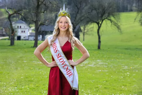 Elin Kos Miss Slovenije 2026 Poljane, občina Gorenja vas Poljane / Foto: Tina Dokl