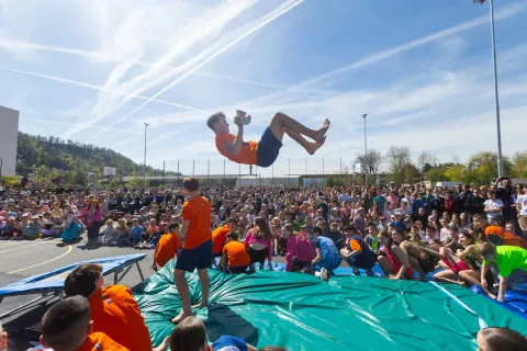 Odprtje &scaron;portno rekreacijskega parka med &scaron;olama O&Scaron; Frana Albrehta in O&Scaron; Toma Brejca. Kamnik, 9.4.2026 / Foto: Matic Zorman
