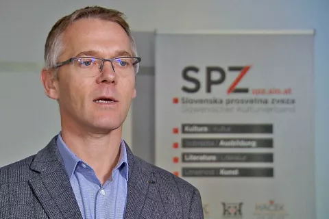 Poslovodja Slovenske prosvetne zveze Mitja Rov&scaron;ek / Foto: Spz