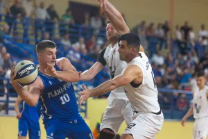 Druga polfinalna tekma med KK &Scaron;kofja Loka LTH Castings in KK Plama Pur Ilirska Bistrica. LTH Castings 76 : 97 Plama Pur. &Scaron;kofja Loka, 18. 4. 2026 / Foto: Matic Zorman