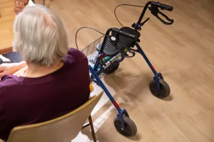 Medgeneracijski projekt Dotik spominov dijakinje Srednja &scaron;ola Jesenice S&Scaron;J in stanovalci Dom upokojencev dr. Franceta Berglja JeseniceSimbolična fotografija upokojenci starej&scaron;i dom upokojencev / Foto: Nik Bertoncelj