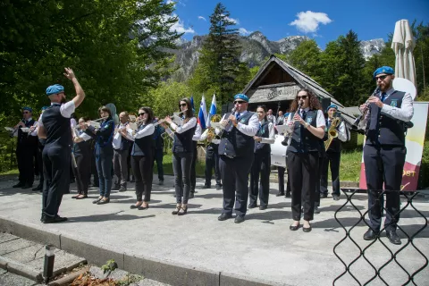Prvomajska proslava v Kamni&scaron;ki Bistrici / Foto: Ale&scaron; Senožetnik