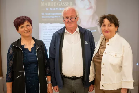 Predstavitev dokumentarnega filma o Mariji Gasser iz Železnikov / Foto: Primož Pičulin