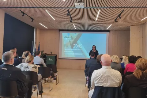 Na Bledu so danes predstavili novo strategijo razvoja blejskega turizma za prihodnjih dvajset let. / Foto: Mateja Rant