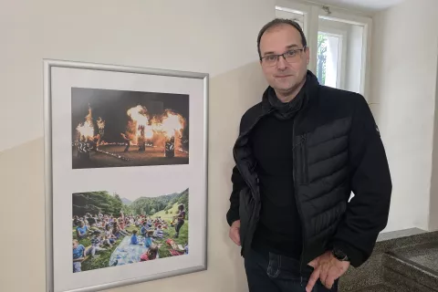 Avtor rasztave Luka Dakskobler / Foto: Luka Dakskobler