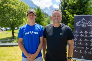 Tiskovna konferenca WTT Kranjska Gora 2026 teni&scaron;ki turnirNa fotografiji Lasse Zajc Gaj&scaron;ek tenisač in Bogdan Jan&scaron;a trener / Foto: Nik Bertoncelj