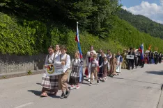 Folklorno dru&scaron;tvo Preddvor, na srečanju folklornih skupin Petrov mednarodni folklorni festival - 18. PIFF 2026. Preddvor, 14. 6. 2026 / Foto: Matic Zorman