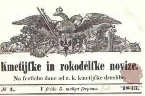 Prvi časnik v sloven&scaron;čini. Uvedba gajice je omogočala kulturno zbliževanje s Hrvati, Čehi in Slovaki. / Foto: zgodovinanadlani.si