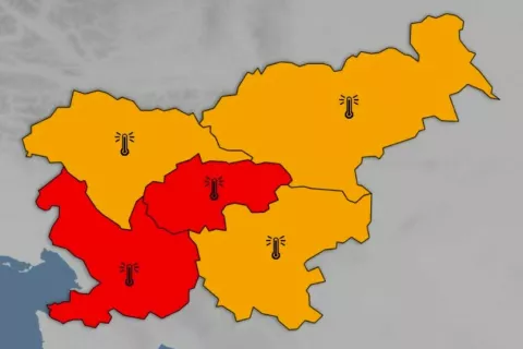 vremensko opozorilo, 28. 6. 2026 / Foto: Vir: Arso