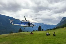 Re&scaron;evanje tujega planinca na območju Vogla / Foto: GRS Bohinj