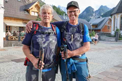 Pohod Slovenj Gradec Sv. Vi&scaron;arje, Kranjska gora Branko &Scaron;tinjek in Karlo Kropu&scaron;ek / Foto: Tina Dokl